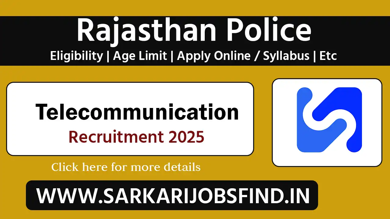 Rajasthan Police Constable Telecommunication Recruitment 2025