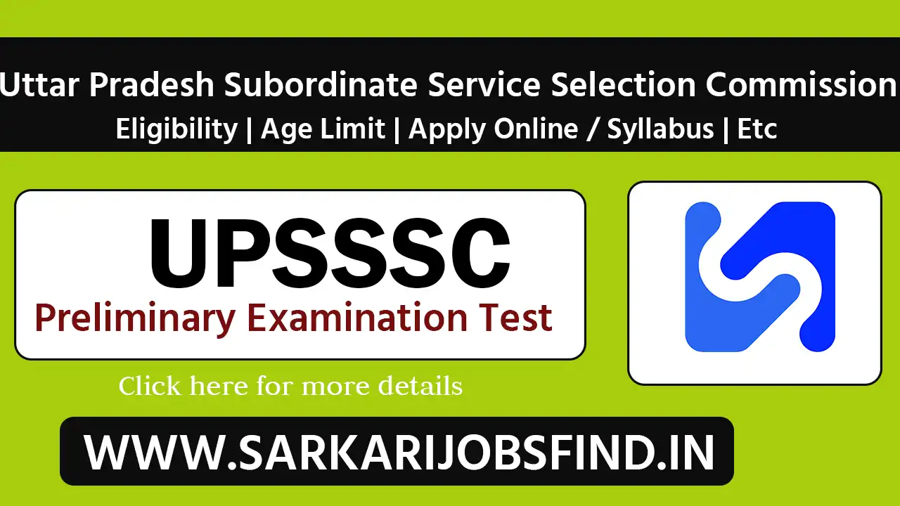 UPSSSC Preliminary Examination Test PET Online Form 2025
