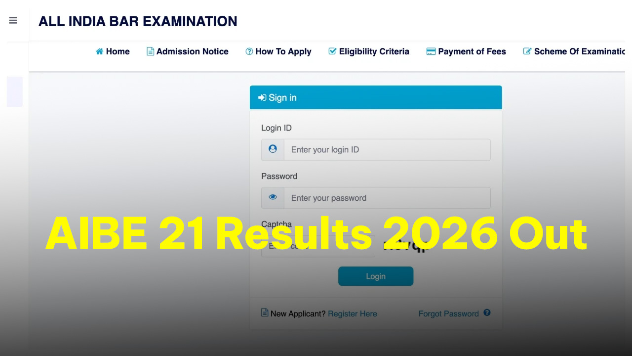 Bar Council of India AIBE 21 Result 2026 scorecard download portal and AIBE 22 exam schedule