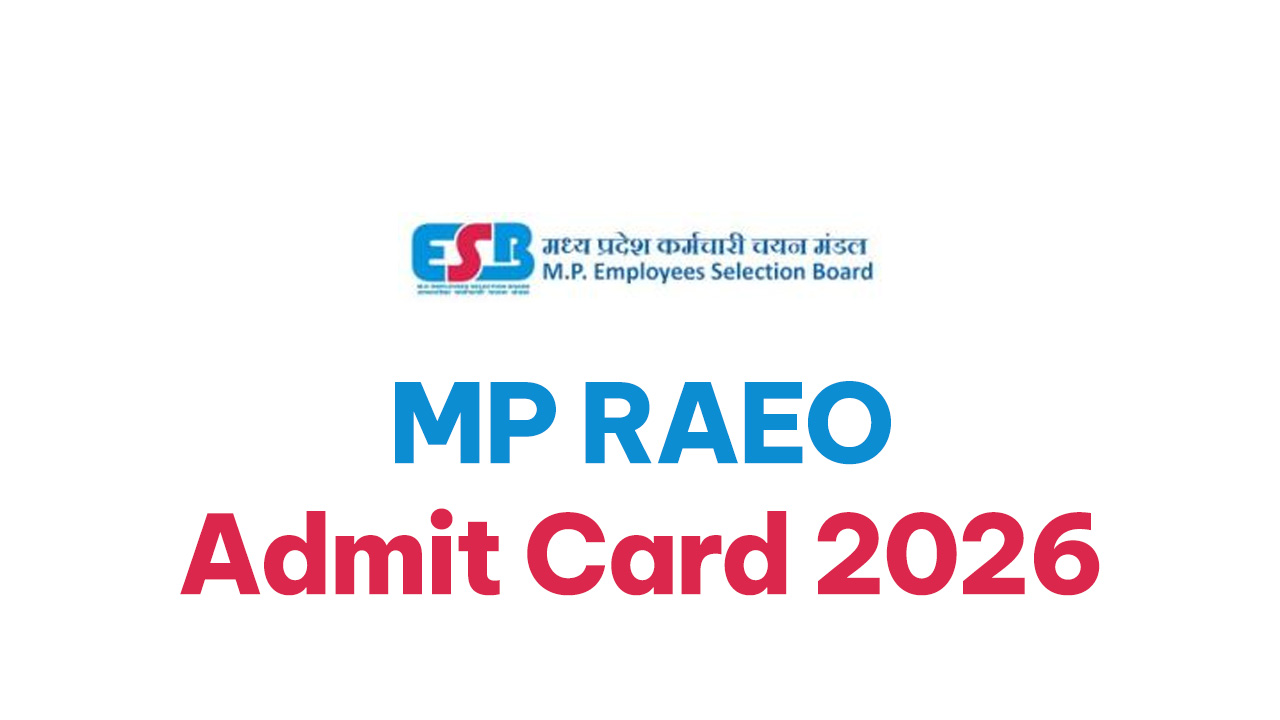 A student checking the MP RAEO Admit Card 2026 download link on the official MPESB website.