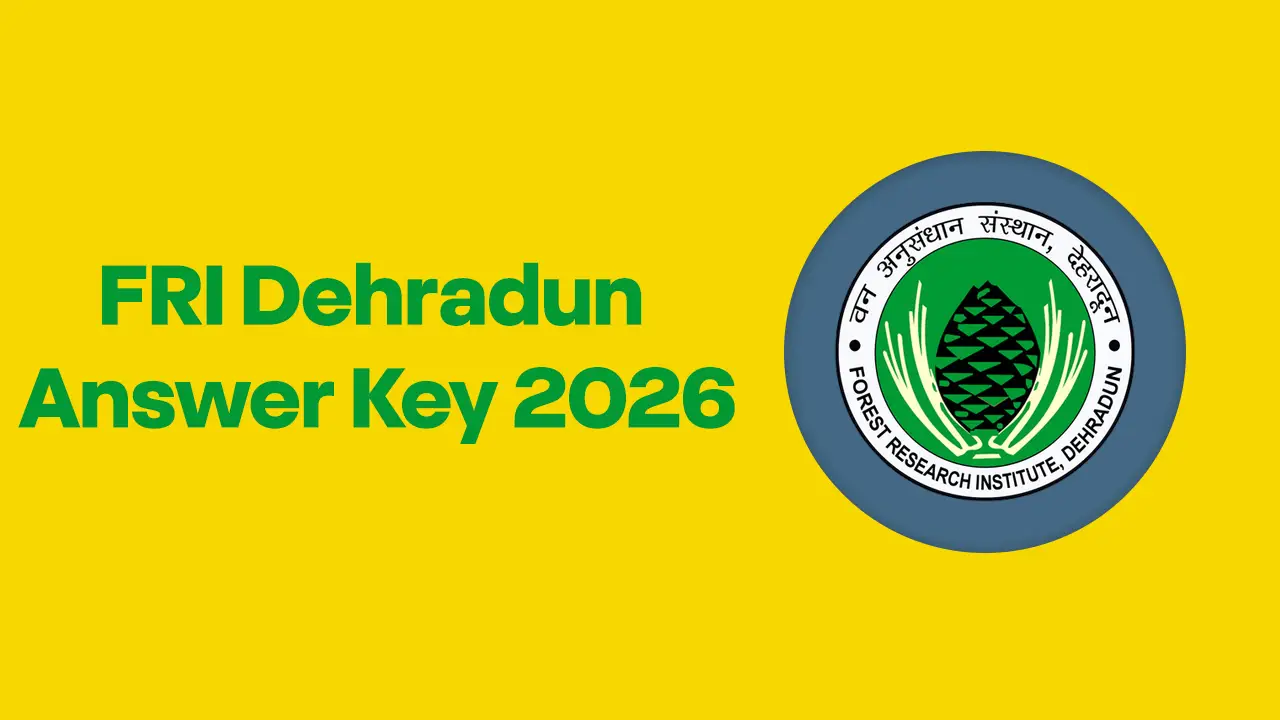 FRI Dehradun official website portal displaying the Group C Answer Key 2026 download link