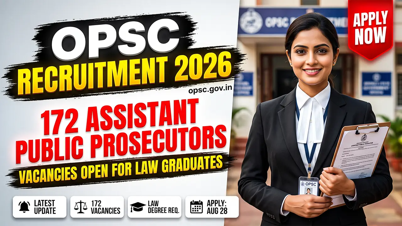 Official notification details for the OPSC Assistant Public Prosecutor Recruitment 2026.
