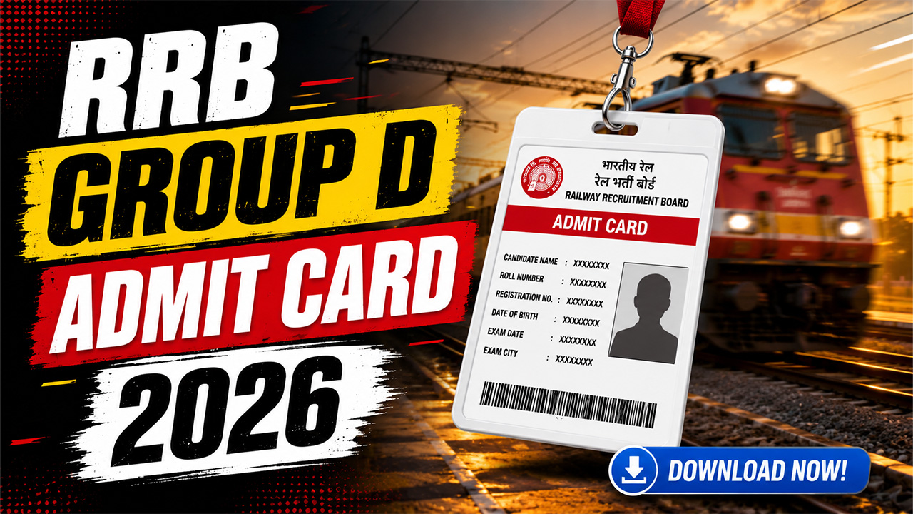Candidate login portal for RRB Group D Admit Card 2026 download