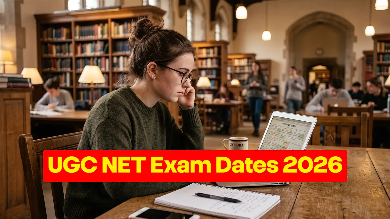 Official UGC NET Exam Dates 2026 schedule and June session examination details displayed on the NTA website