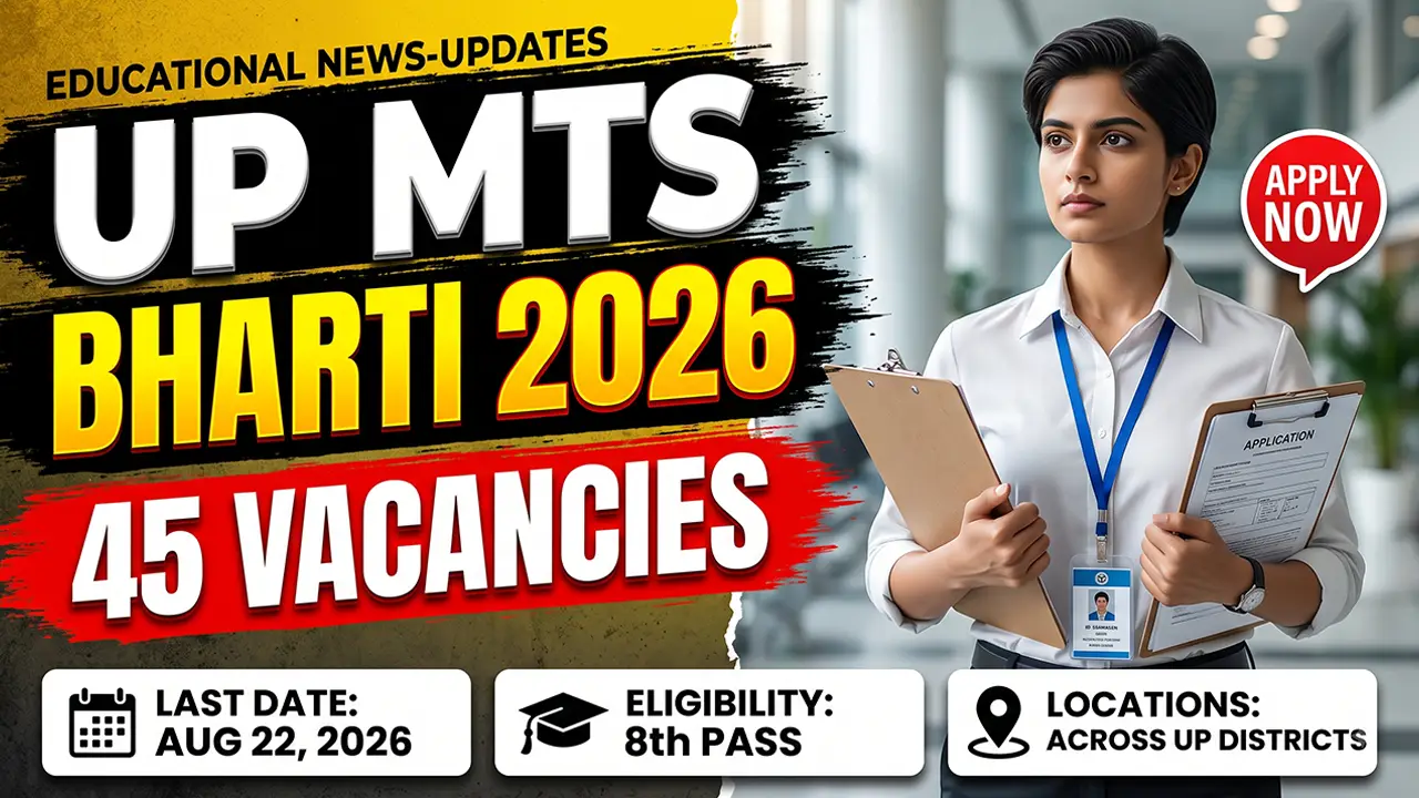 UP MTS Bharti 2026 online application page on the Uttar Pradesh Employment Department official portal