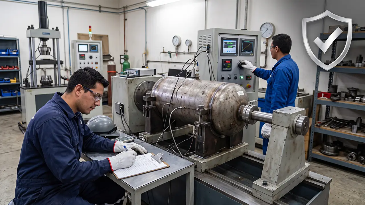ARAI Cylinder Testing Facility equipment at the Mobility Research Centre in Takwe, Pune