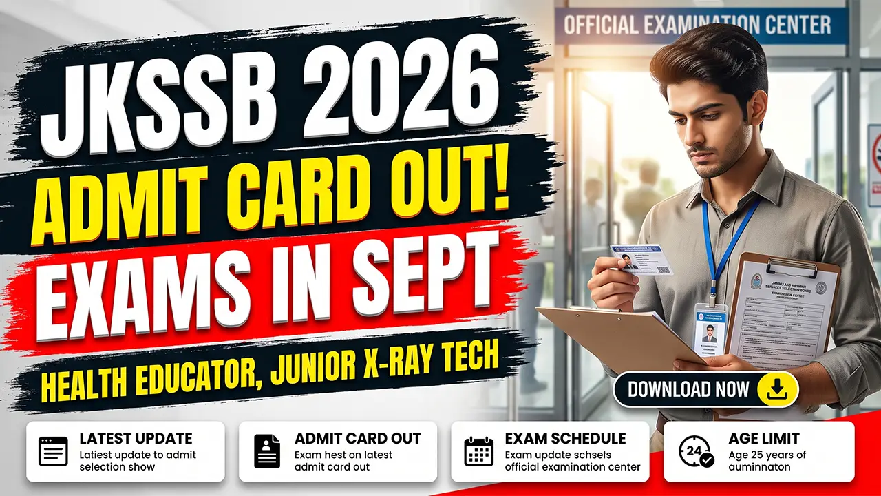 JKSSB Admit Card 2026 official website homepage for downloading hall tickets