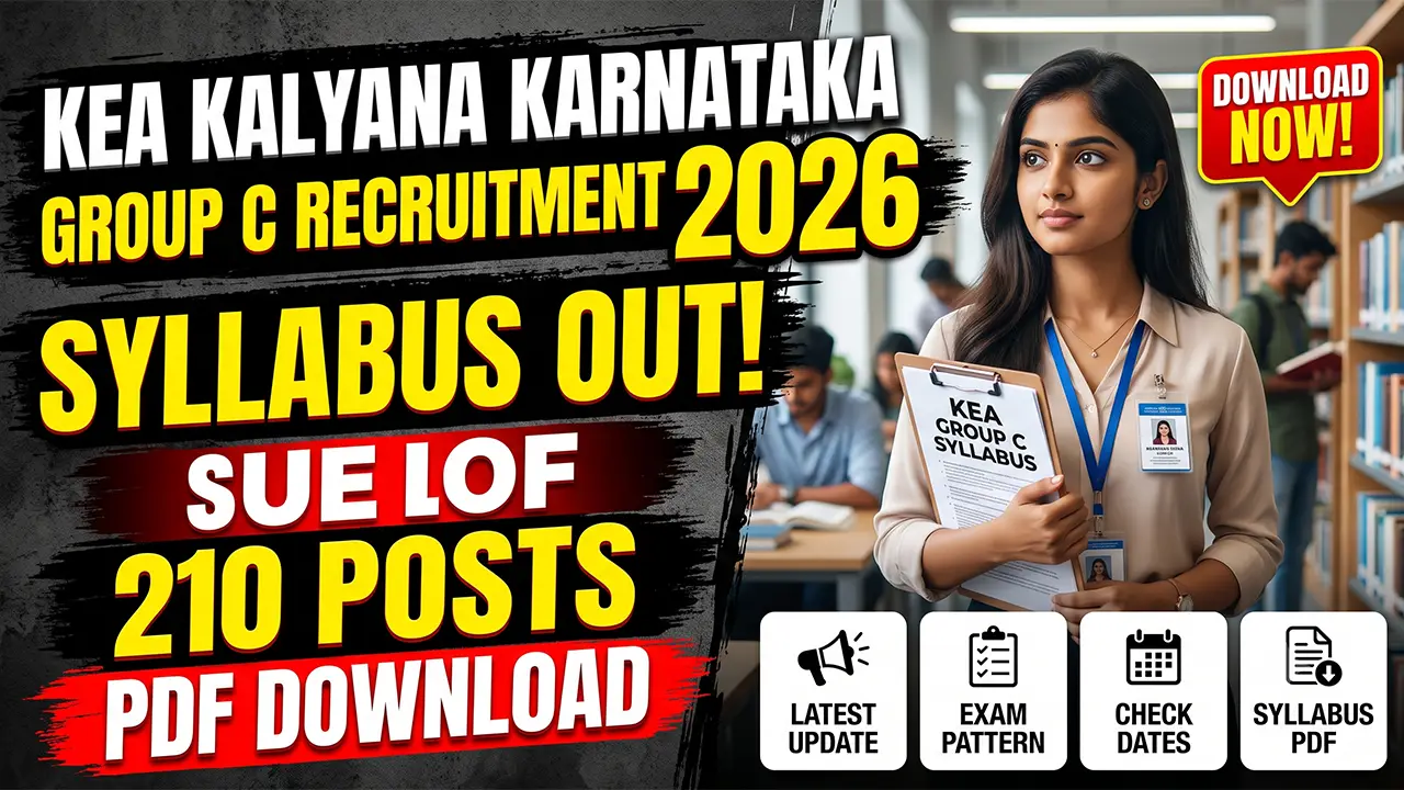 KEA Kalyana Karnataka Group C Syllabus 2026 document and official recruitment portal details
