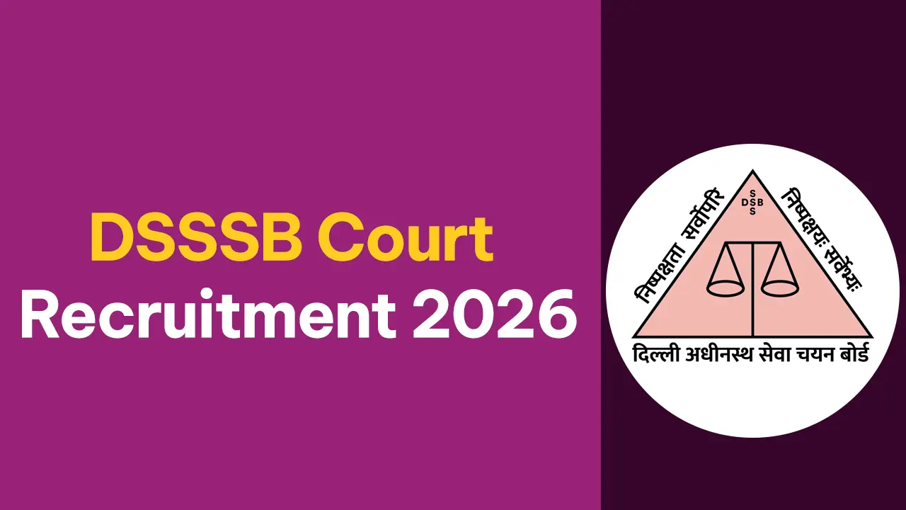 DSSSB Court Recruitment 2026 online application details and vacancy breakdown for 641 posts.