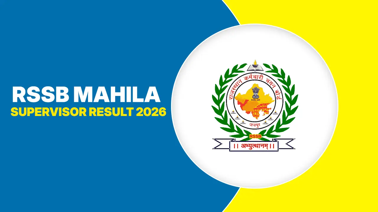 Official Rajasthan Staff Selection Board website portal for checking the Women Supervisor Result 2026